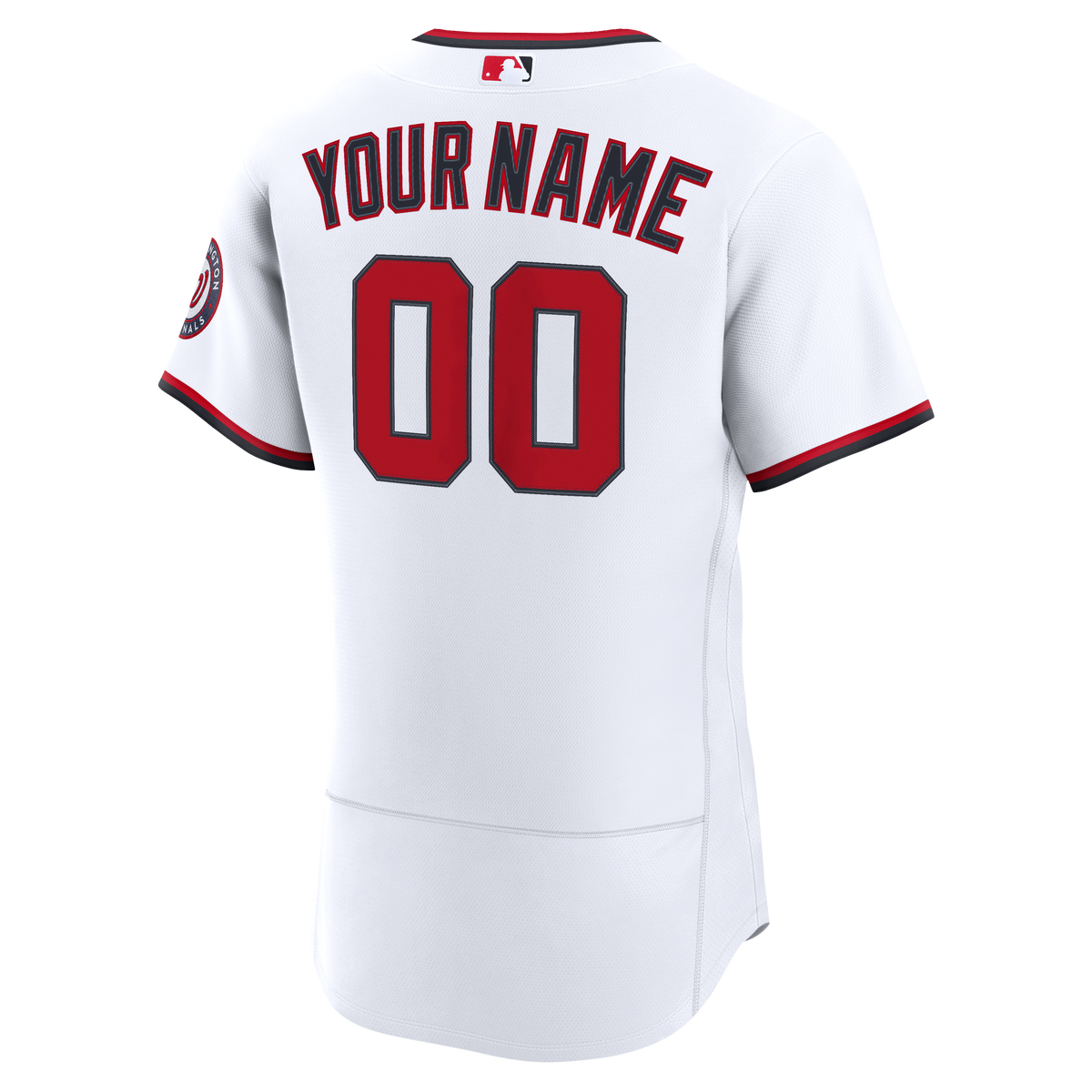 Men's Washington Nationals Nike White Home Authentic Custom Jersey - 4