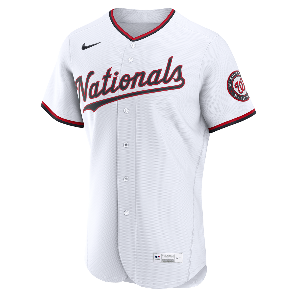 Men's Washington Nationals Nike White Home Authentic Jersey - 3