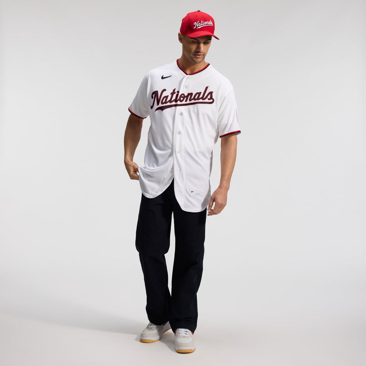 Men's Washington Nationals Nike White Home Authentic Jersey - 7