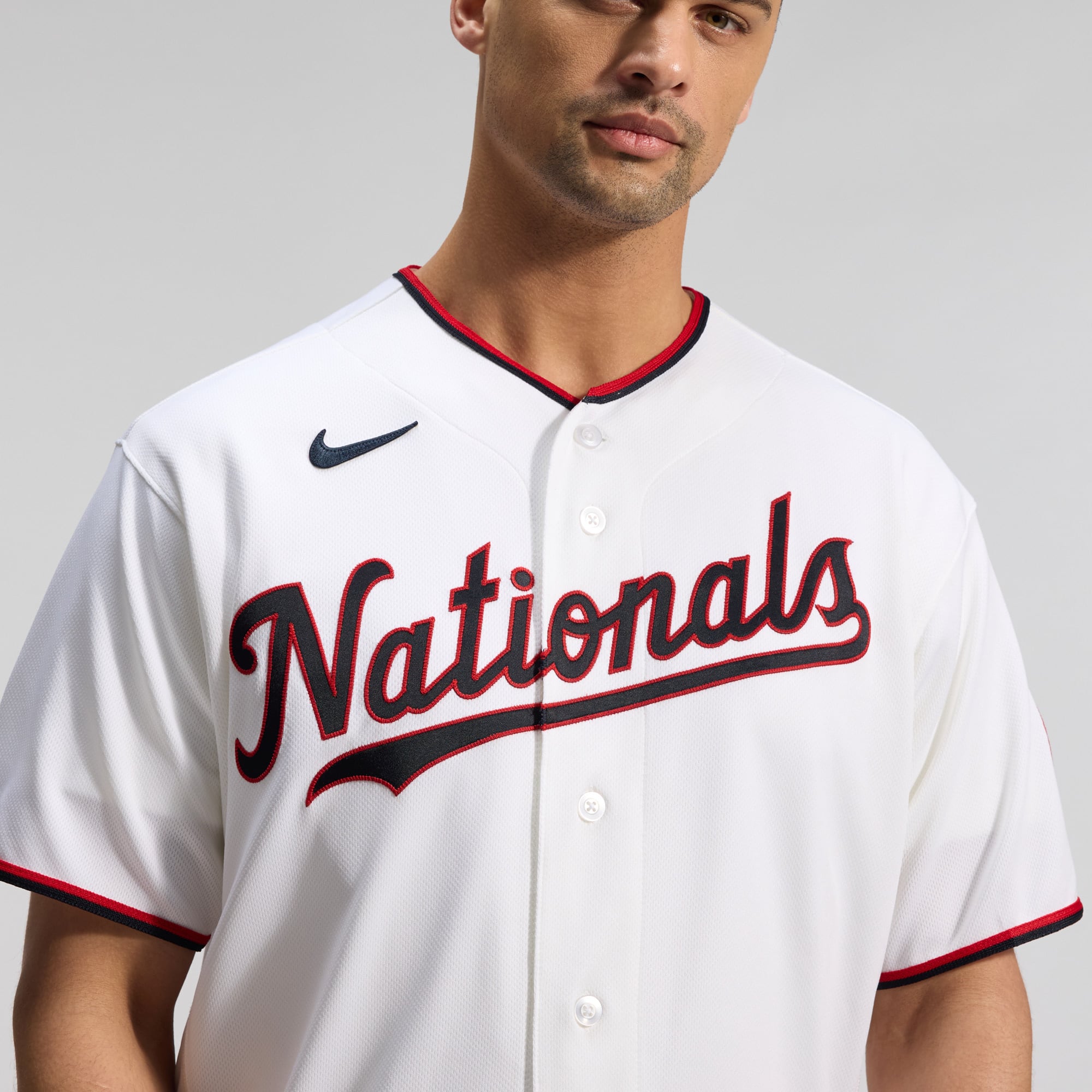 Men's Washington Nationals Nike White Home Authentic Jersey - 9