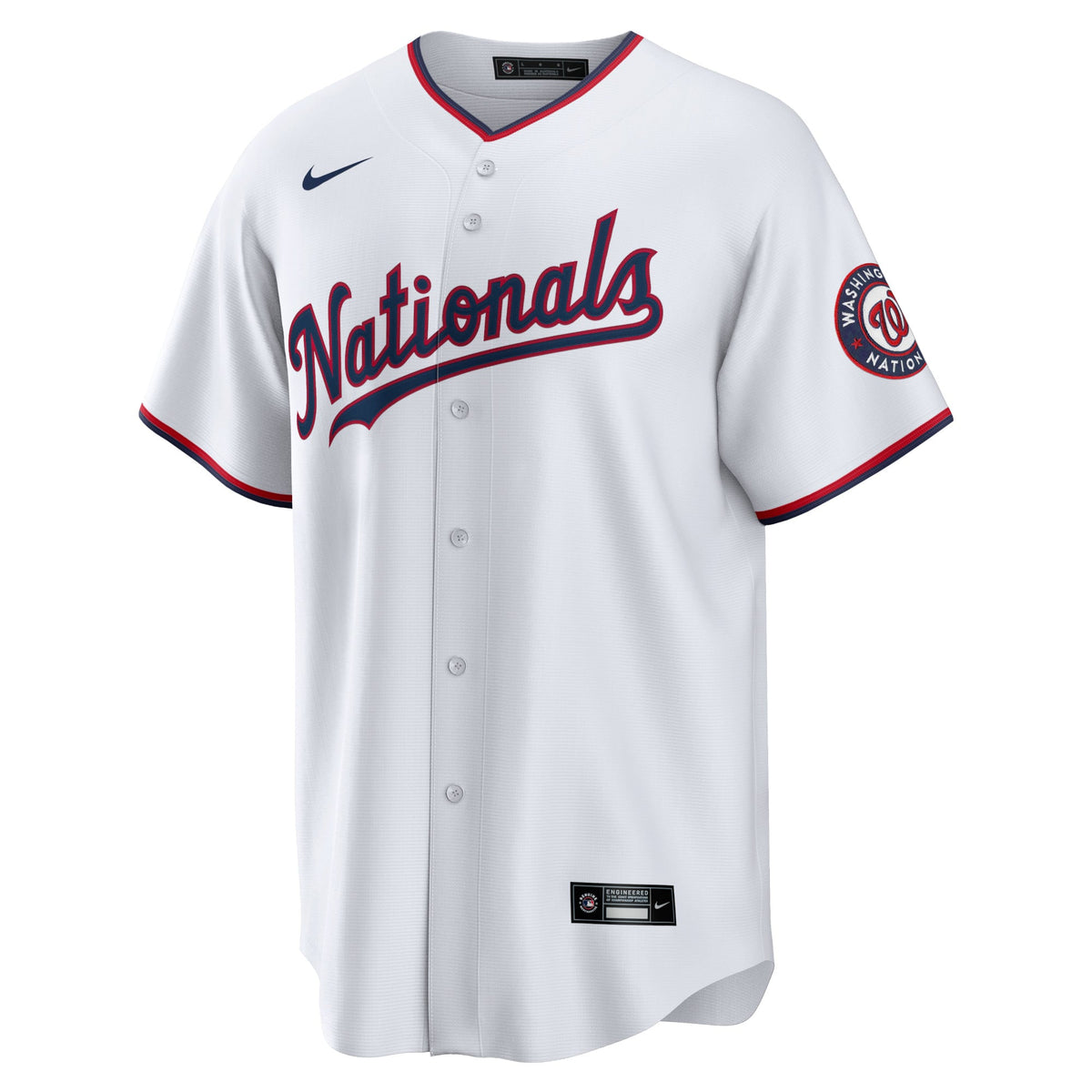 Men's Washington Nationals Nike White Home Blank Replica Jersey - 3