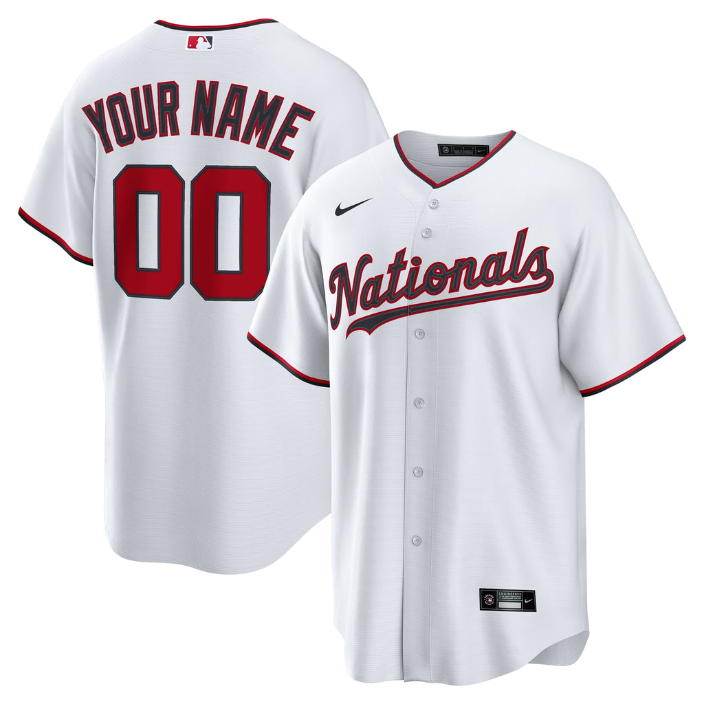 Men's Washington Nationals Nike White Home Custom Replica Jersey