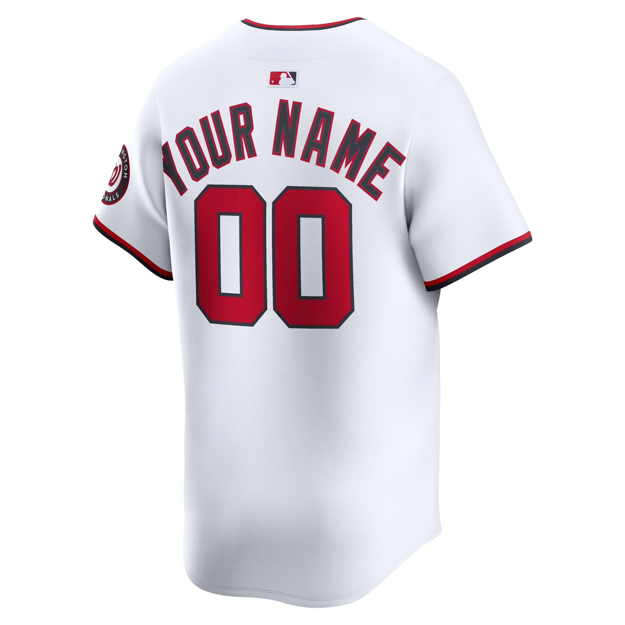 Men's Washington Nationals Nike White Home Limited Custom Jersey - 4