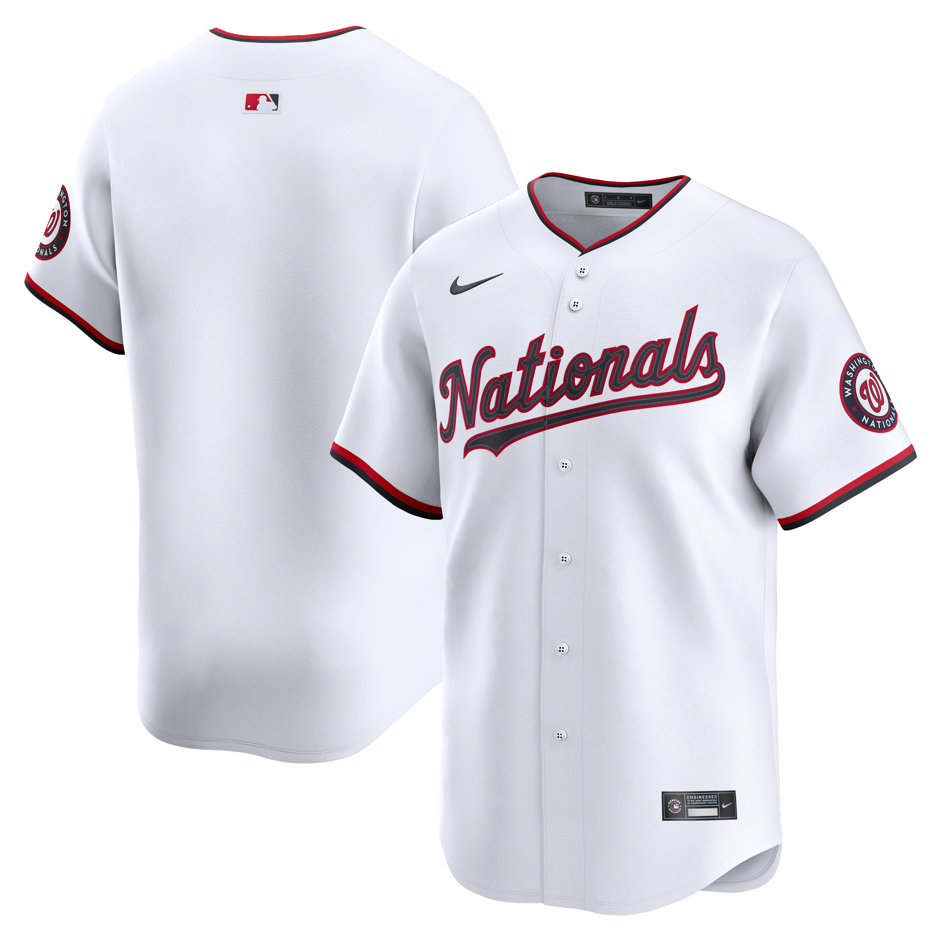 Men's Washington Nationals Nike White Home Limited Jersey - 2