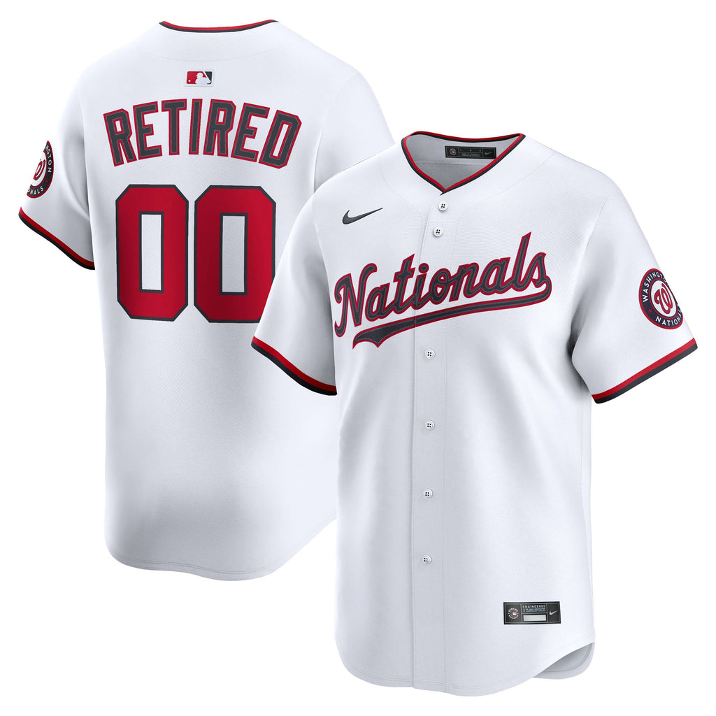Men's Washington Nationals Nike White Home Limited Pick-A-Player Retired Roster Jersey