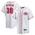 Men's Cincinnati Reds Will Benson Nike White Home Replica Jersey
