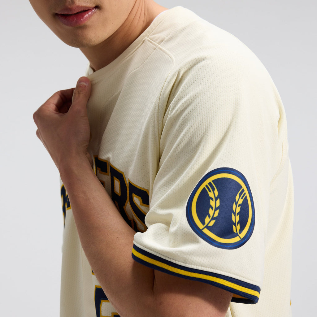 Men's Milwaukee Brewers William Contreras Nike Cream Home Limited Player Jersey - 9