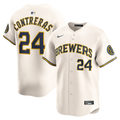Men's Milwaukee Brewers William Contreras Nike Cream Home Limited Player Jersey
