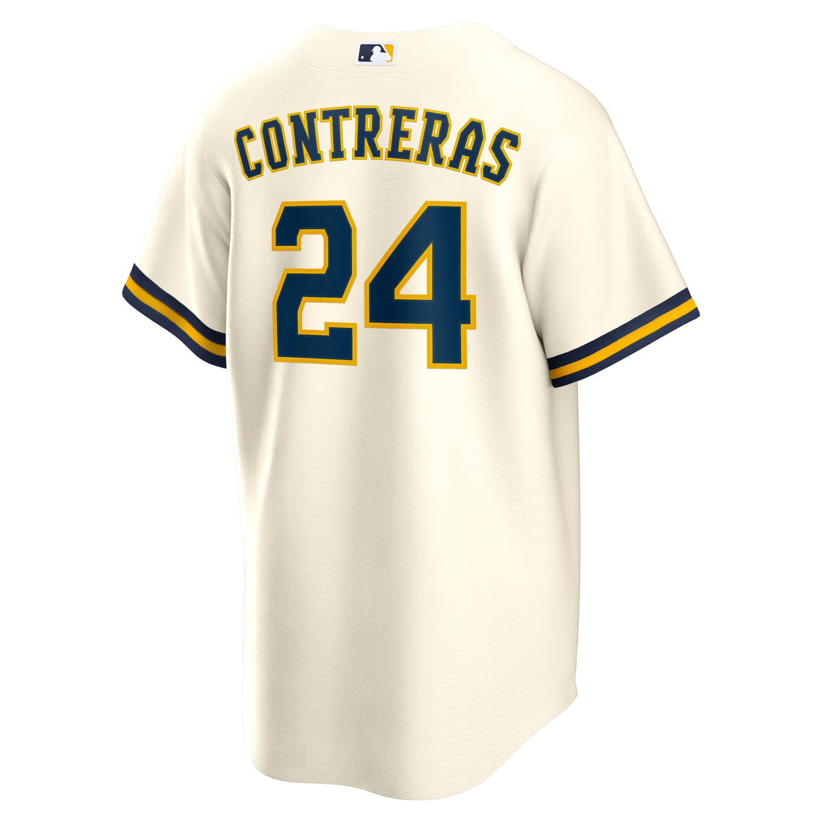 Men's Milwaukee Brewers William Contreras Nike Cream Home Replica Jersey - 4