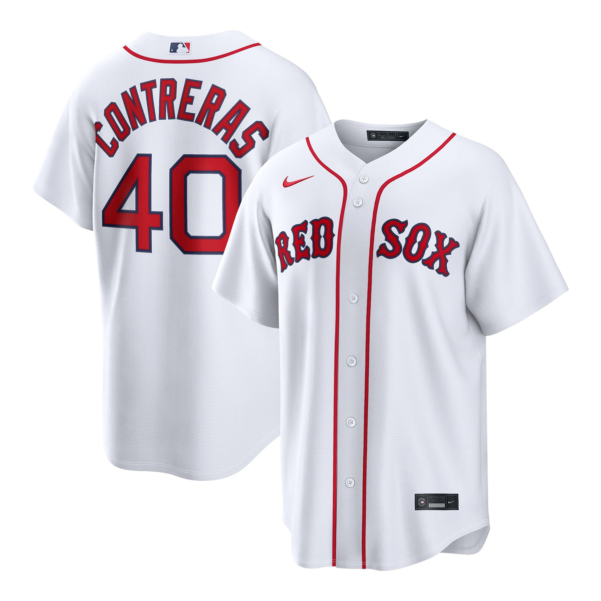 Men's Boston Red Sox Willson Contreras Nike White Home Replica Jersey - 2