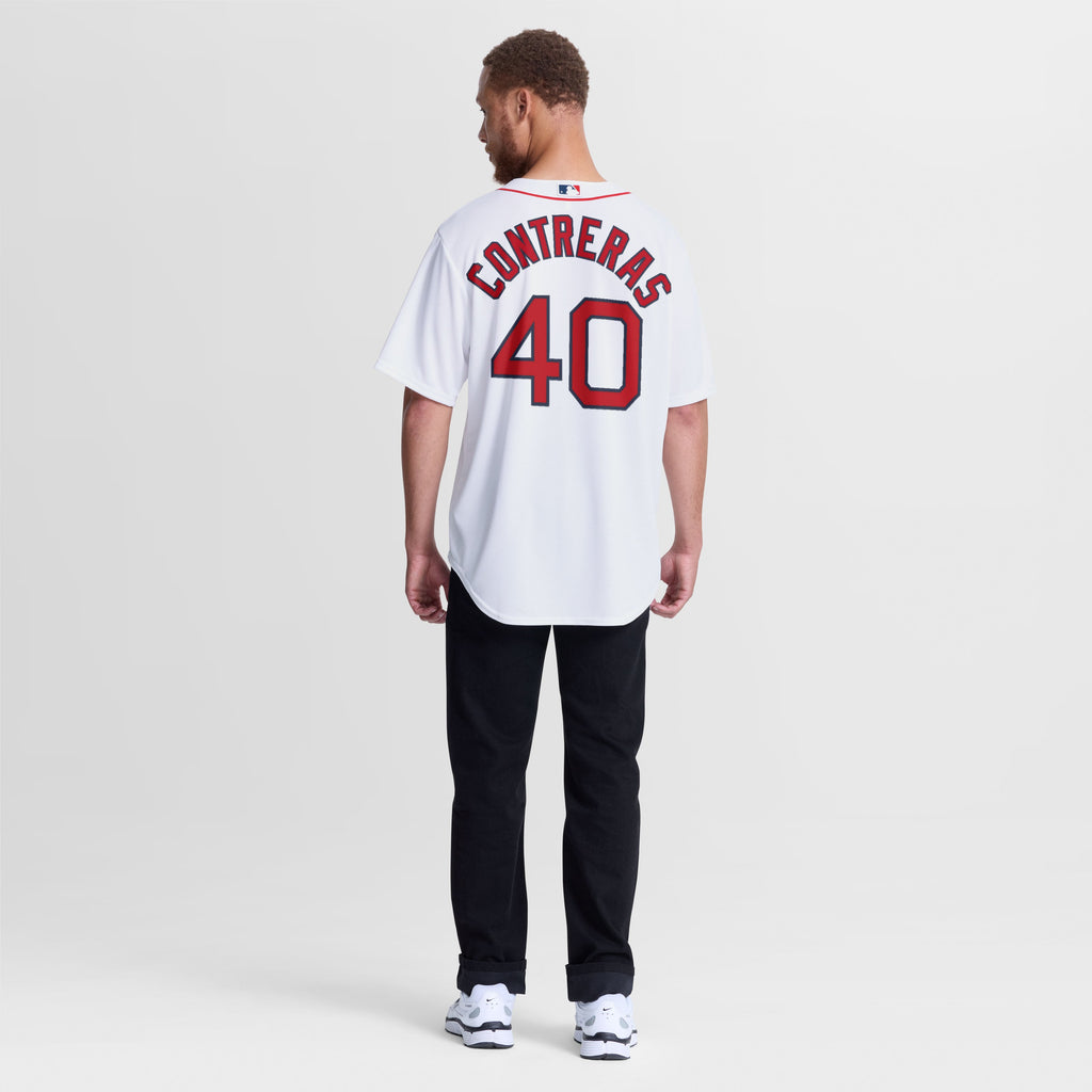 Men's Boston Red Sox Willson Contreras Nike White Home Replica Jersey - 6