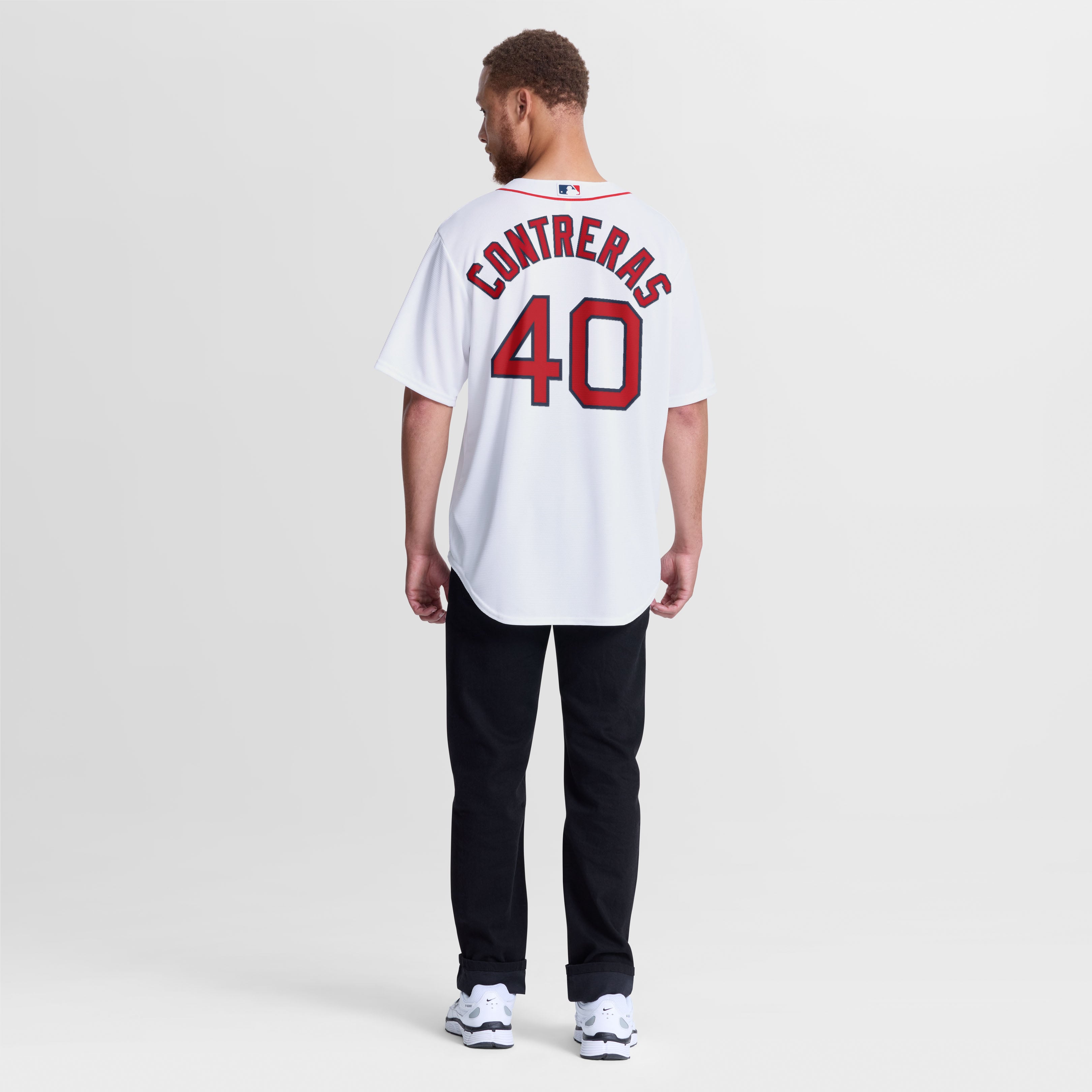 Men's Boston Red Sox Willson Contreras Nike White Home Replica Jersey - 6
