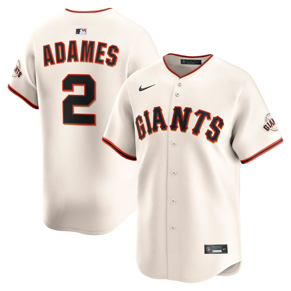Men's San Francisco Giants Willy Adames Nike Cream Home Limited Player Jersey - 2