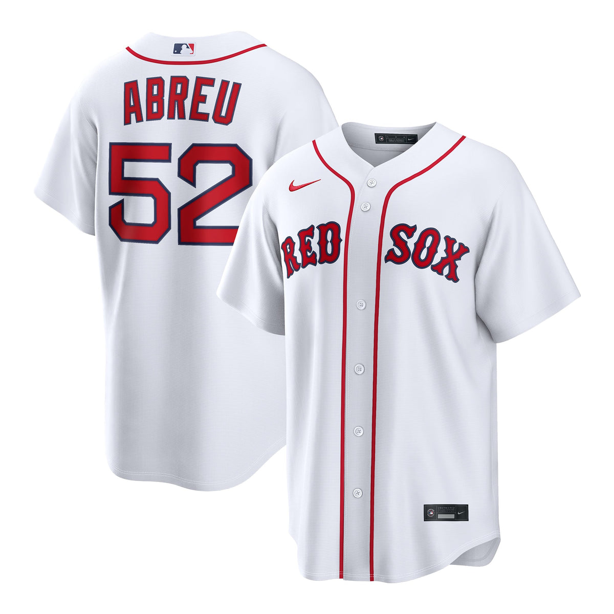 Men's Boston Red Sox Wilyer Abreu Nike White Home Replica Jersey