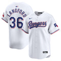 Men's Texas Rangers Wyatt Langford Nike White Home Limited Player Jersey