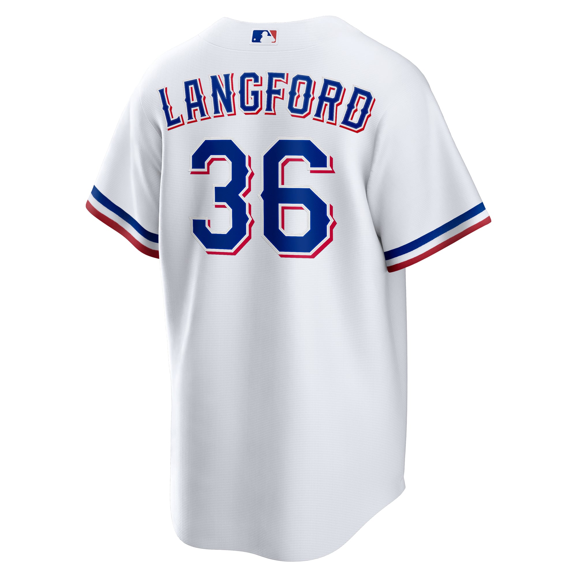 Men's Texas Rangers Wyatt Langford Nike White Home Replica Jersey - 4