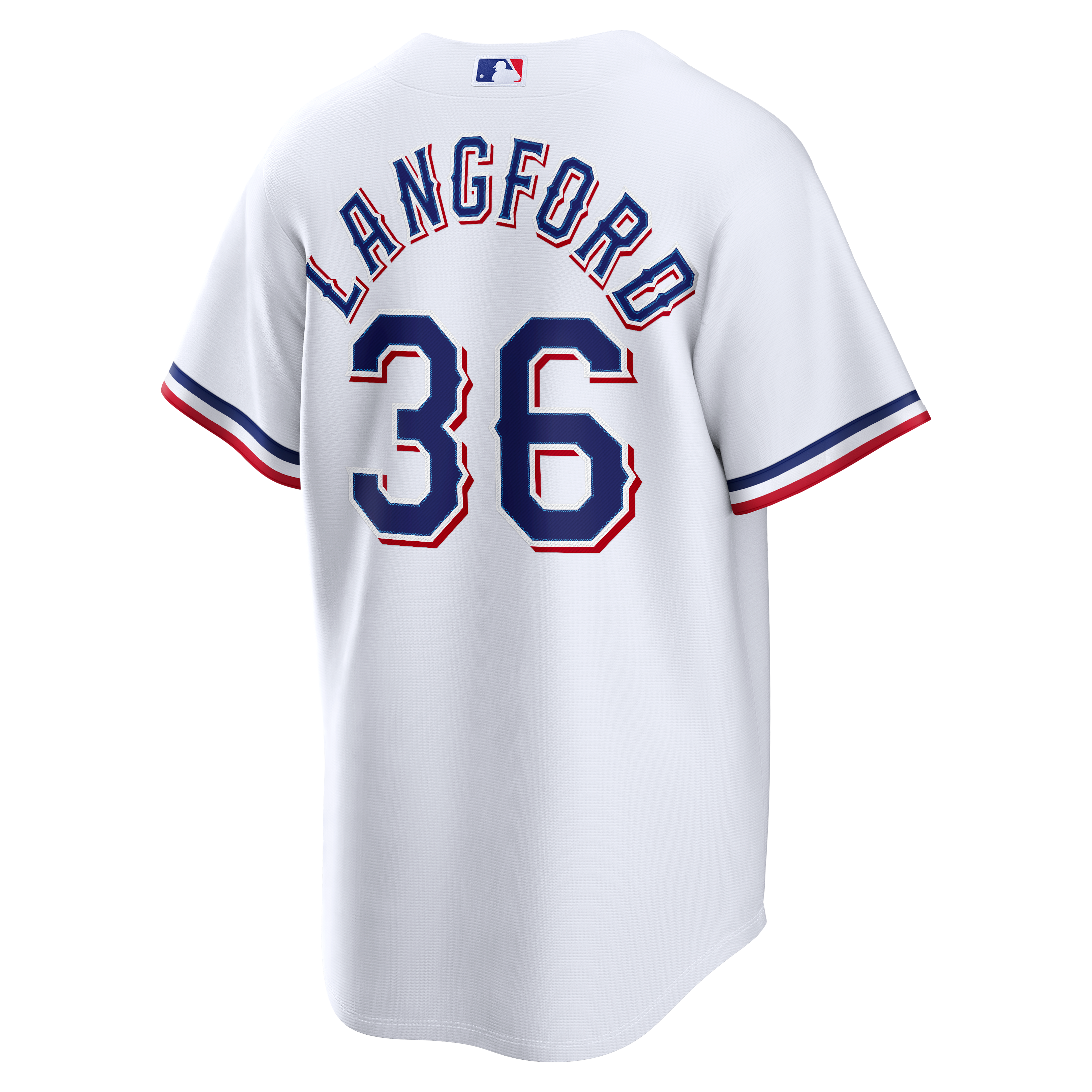Men's Texas Rangers Wyatt Langford Nike White Home Replica Jersey - 4