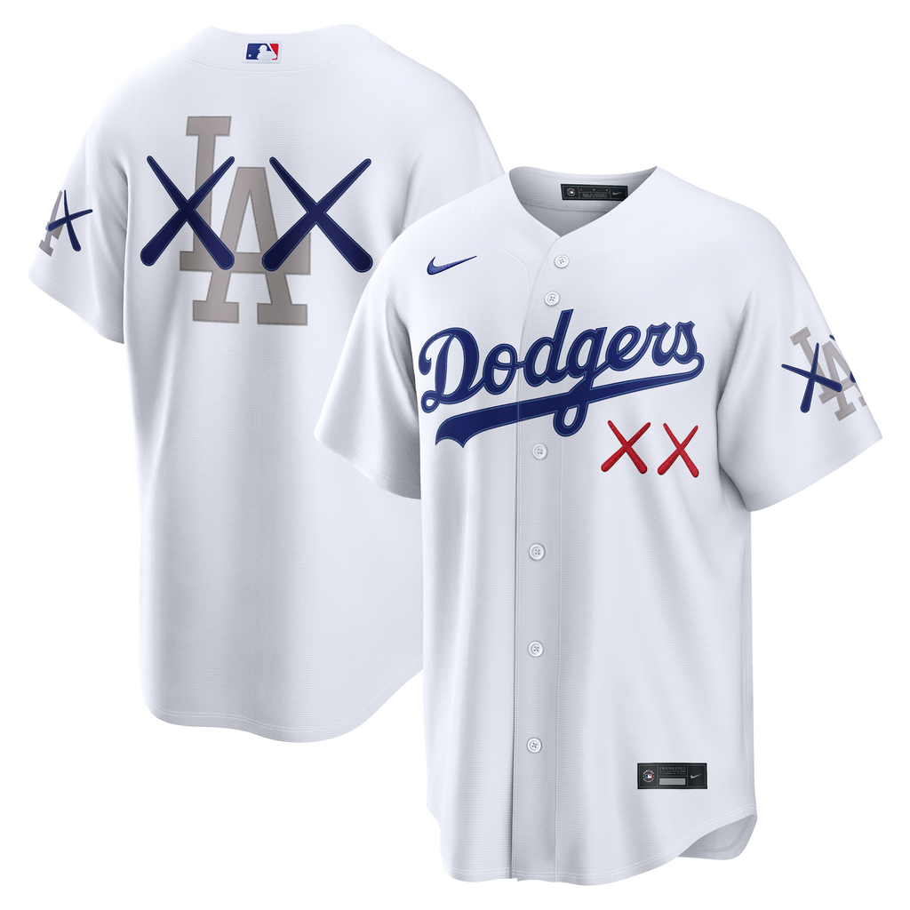 Men's Los Angeles Dodgers Nike x KAWS White Stadium Jersey - 2