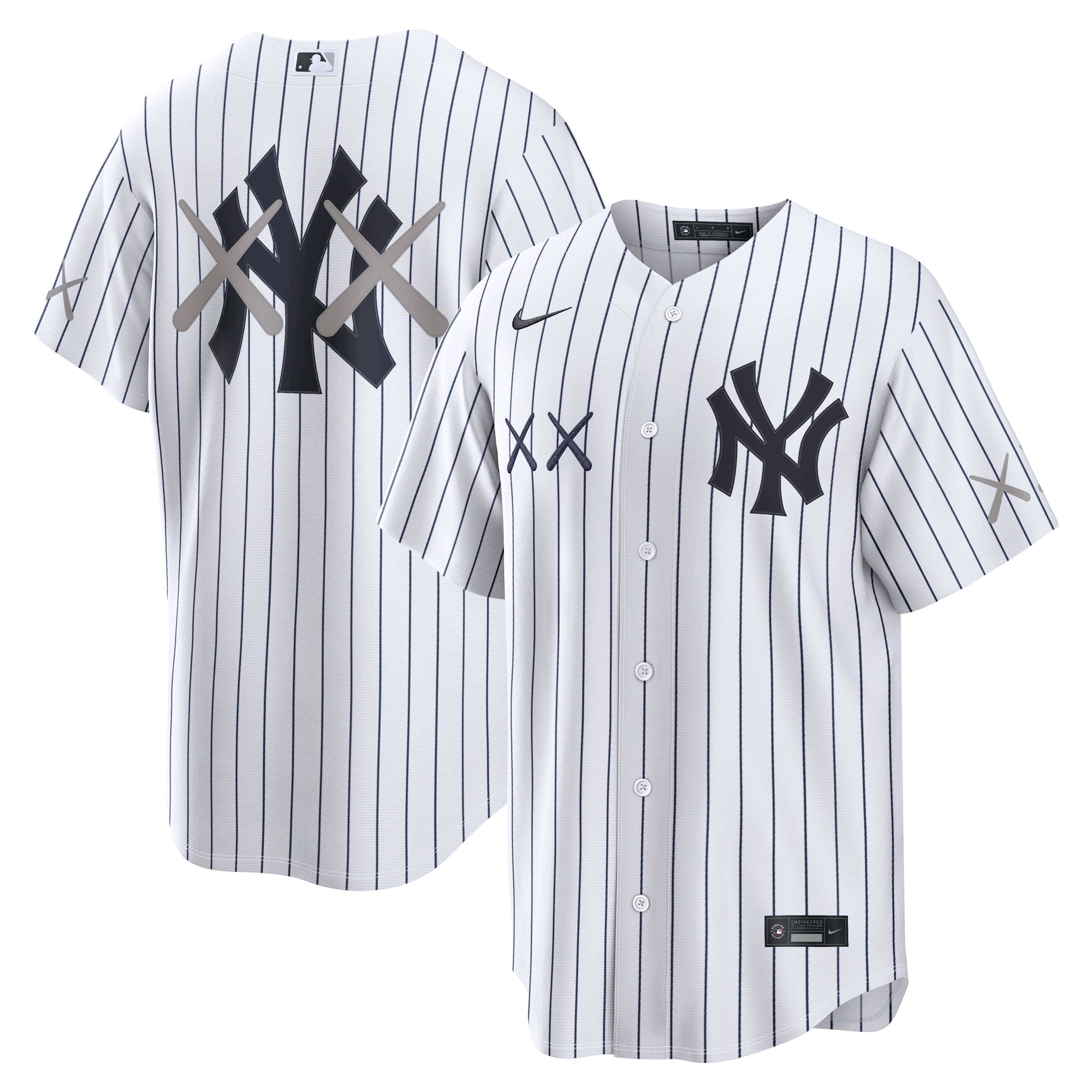 Men's New York Yankees Nike x KAWS White Stadium Jersey - 2