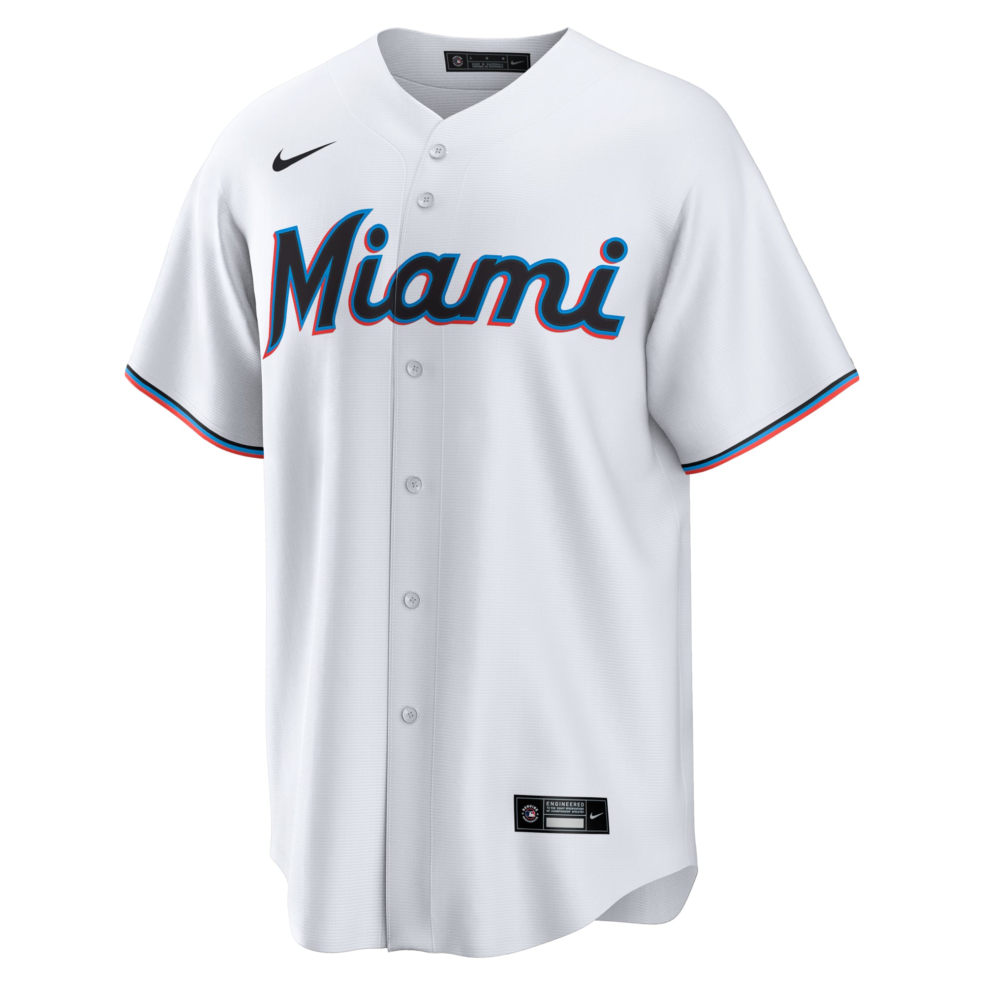 Men's Miami Marlins Xavier Edwards Nike White Home Replica Jersey - 3