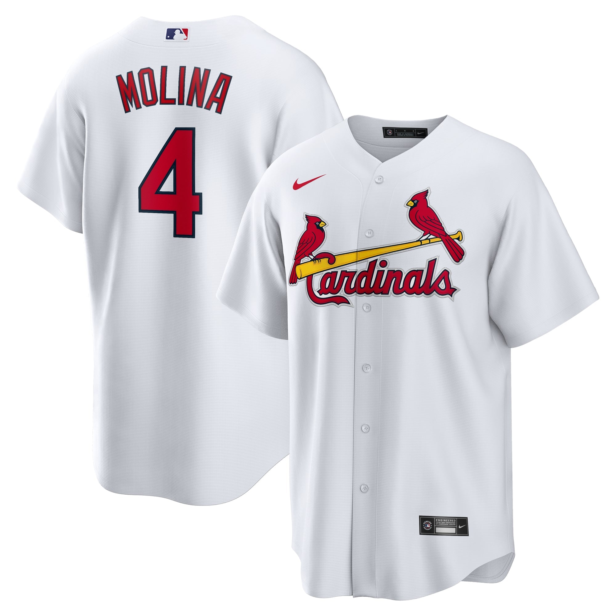 Men's St. Louis Cardinals Yadier Molina Nike White Home Replica Retired Player Jersey - 2