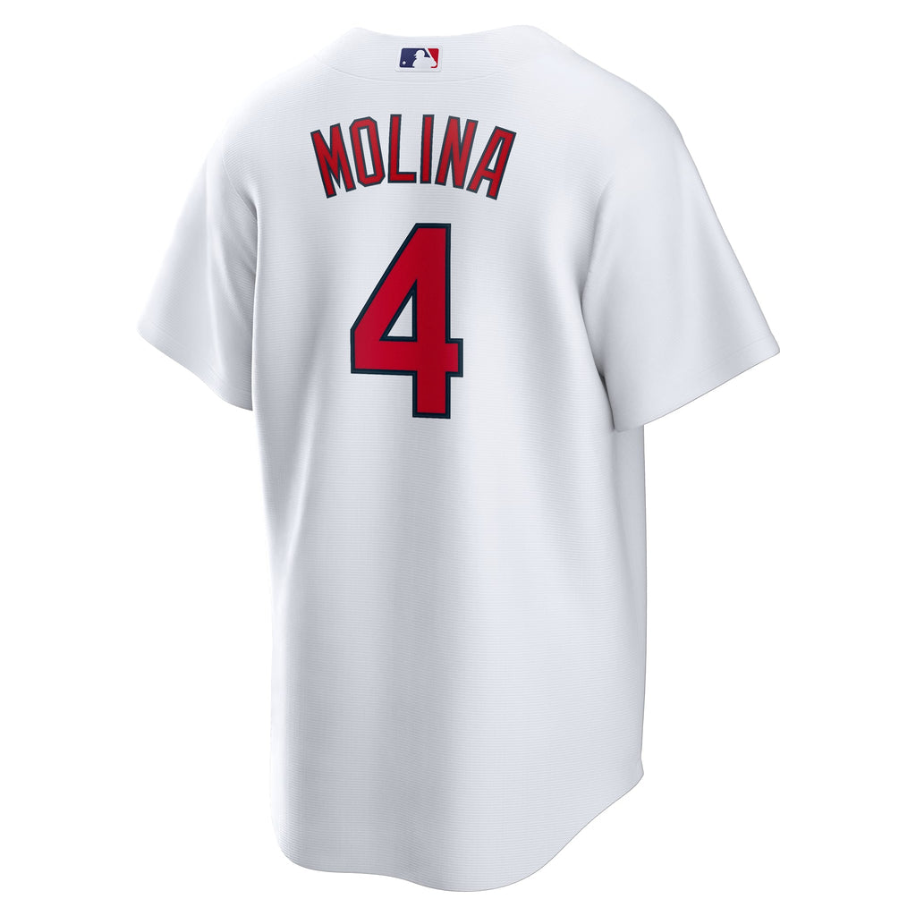 Men's St. Louis Cardinals Yadier Molina Nike White Home Replica Retired Player Jersey - 4