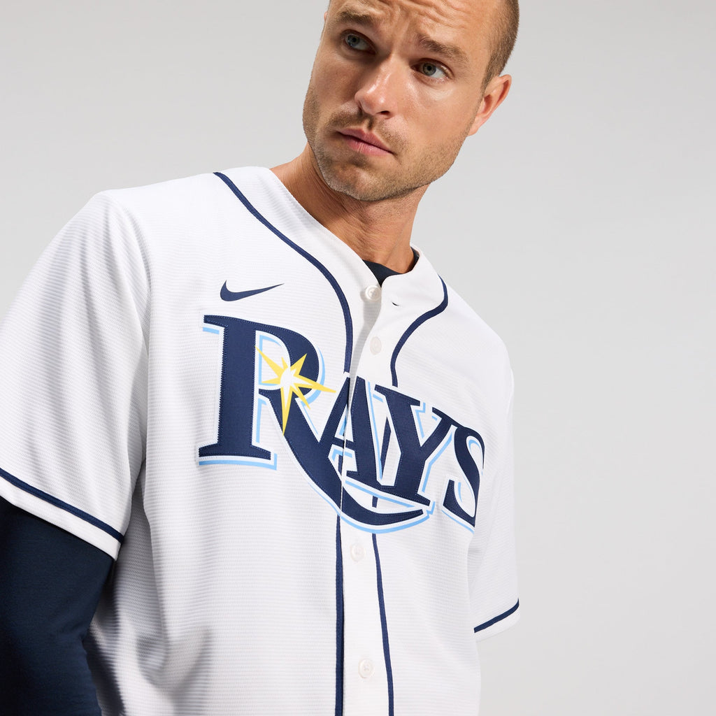 Men's Tampa Bay Rays Yandy Díaz Nike White Home Replica Jersey - 11