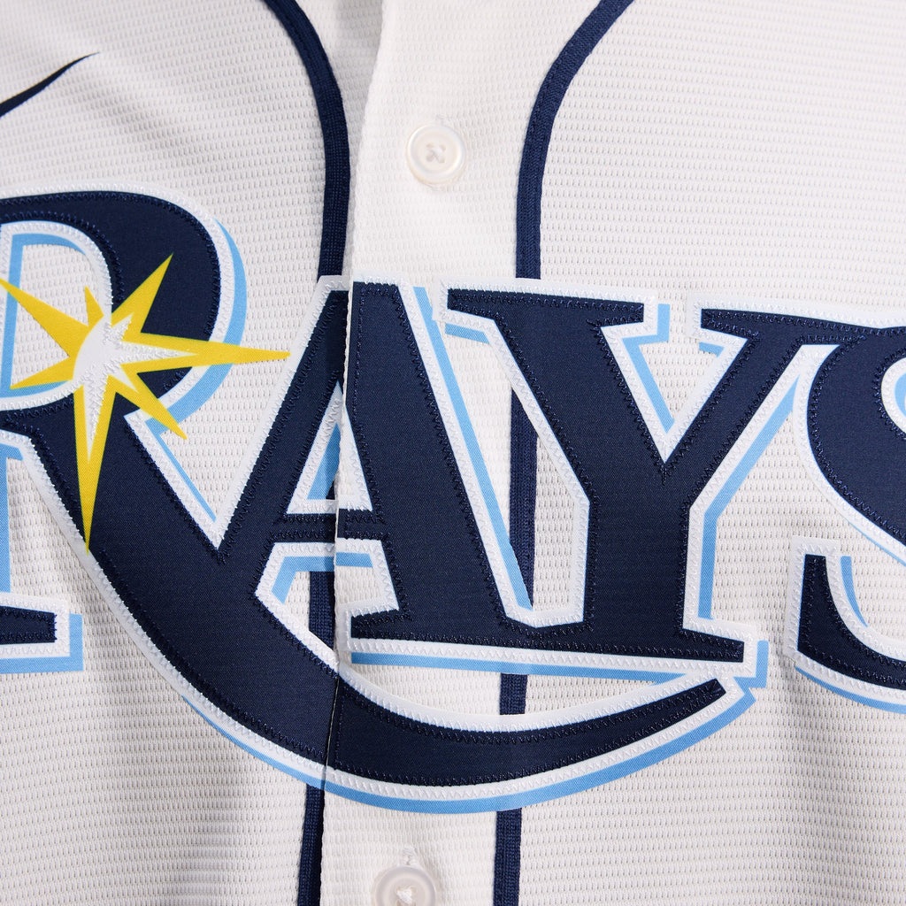 Men's Tampa Bay Rays Yandy Díaz Nike White Home Replica Jersey - 12
