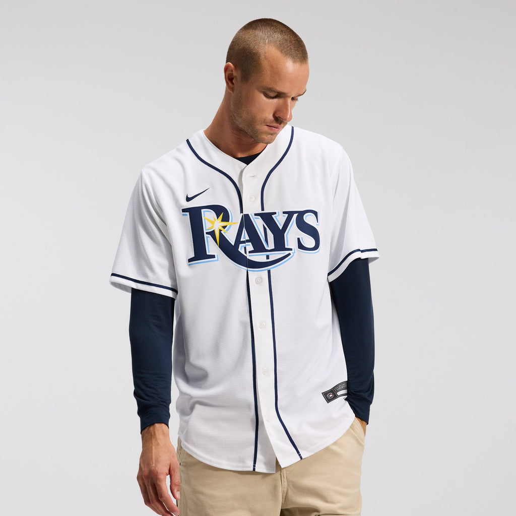 Men's Tampa Bay Rays Yandy Díaz Nike White Home Replica Jersey - 3