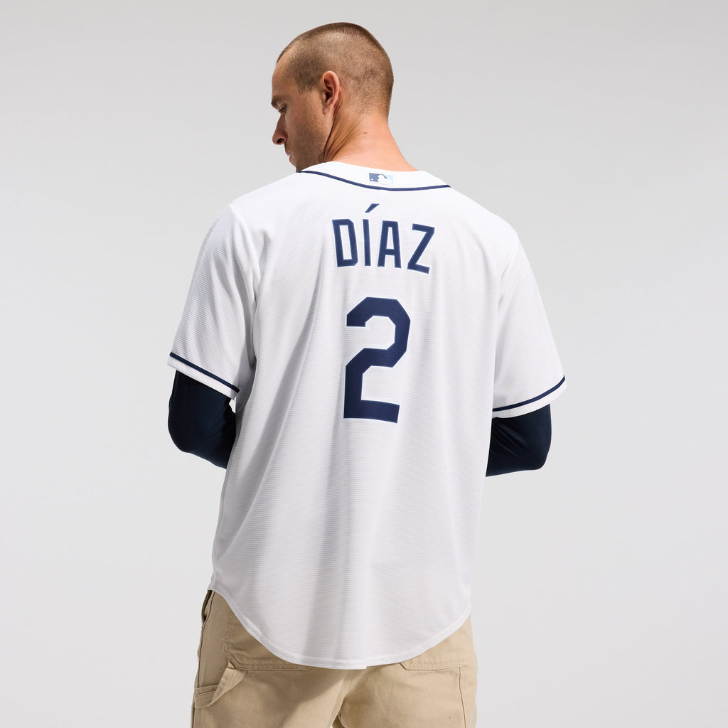 Men's Tampa Bay Rays Yandy Díaz Nike White Home Replica Jersey - 4