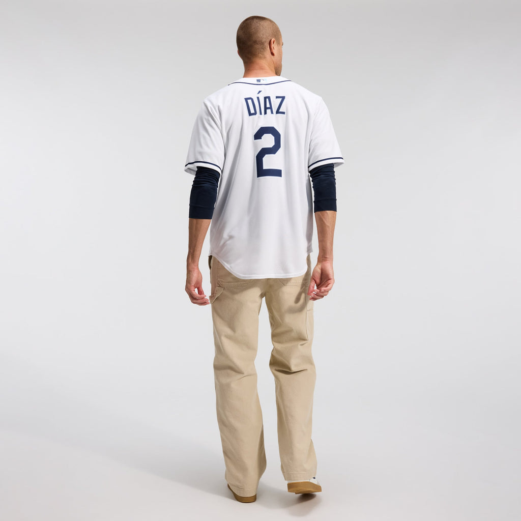 Men's Tampa Bay Rays Yandy Díaz Nike White Home Replica Jersey - 6