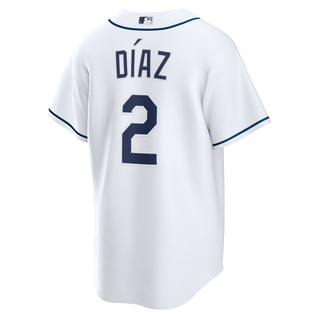 Men's Tampa Bay Rays Yandy Díaz Nike White Home Replica Jersey - 8