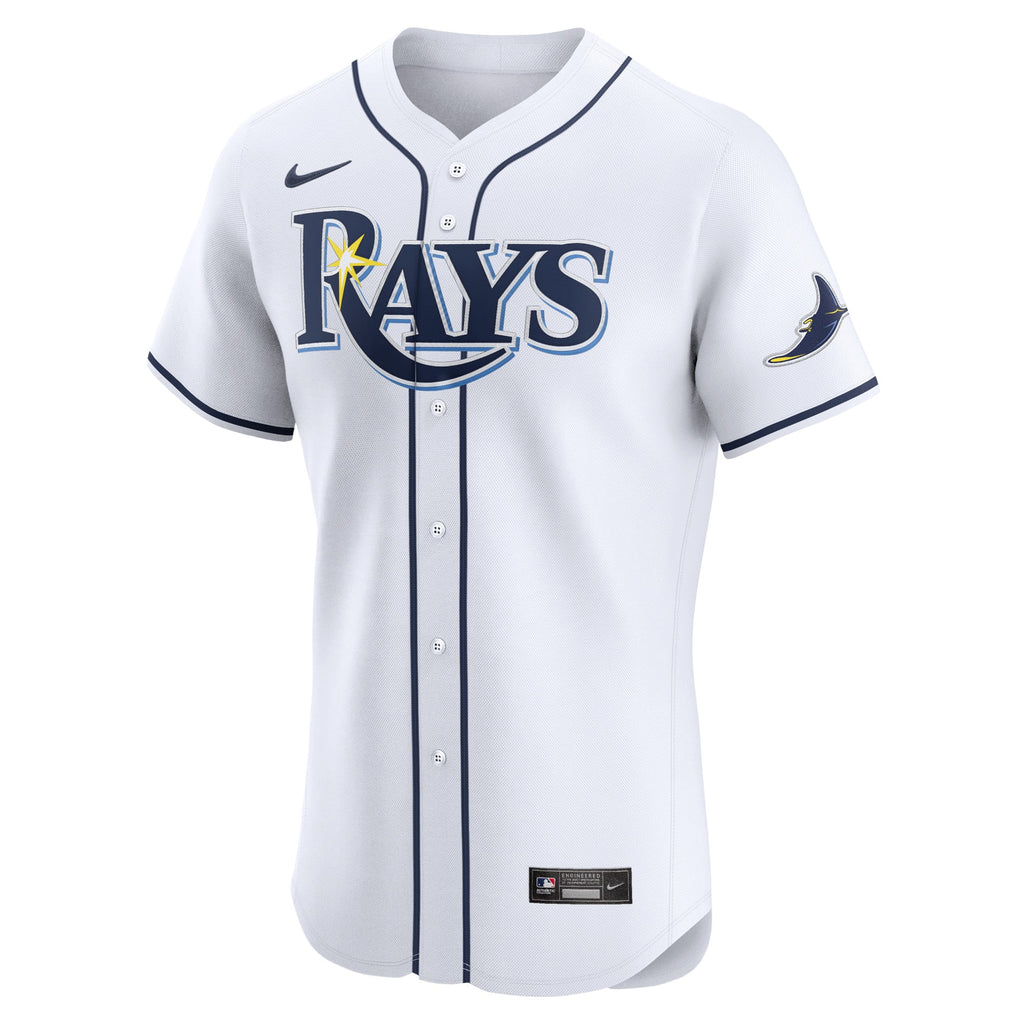 Men's Tampa Bay Rays Yandy Diaz Nike White Home Elite Player Jersey - 3