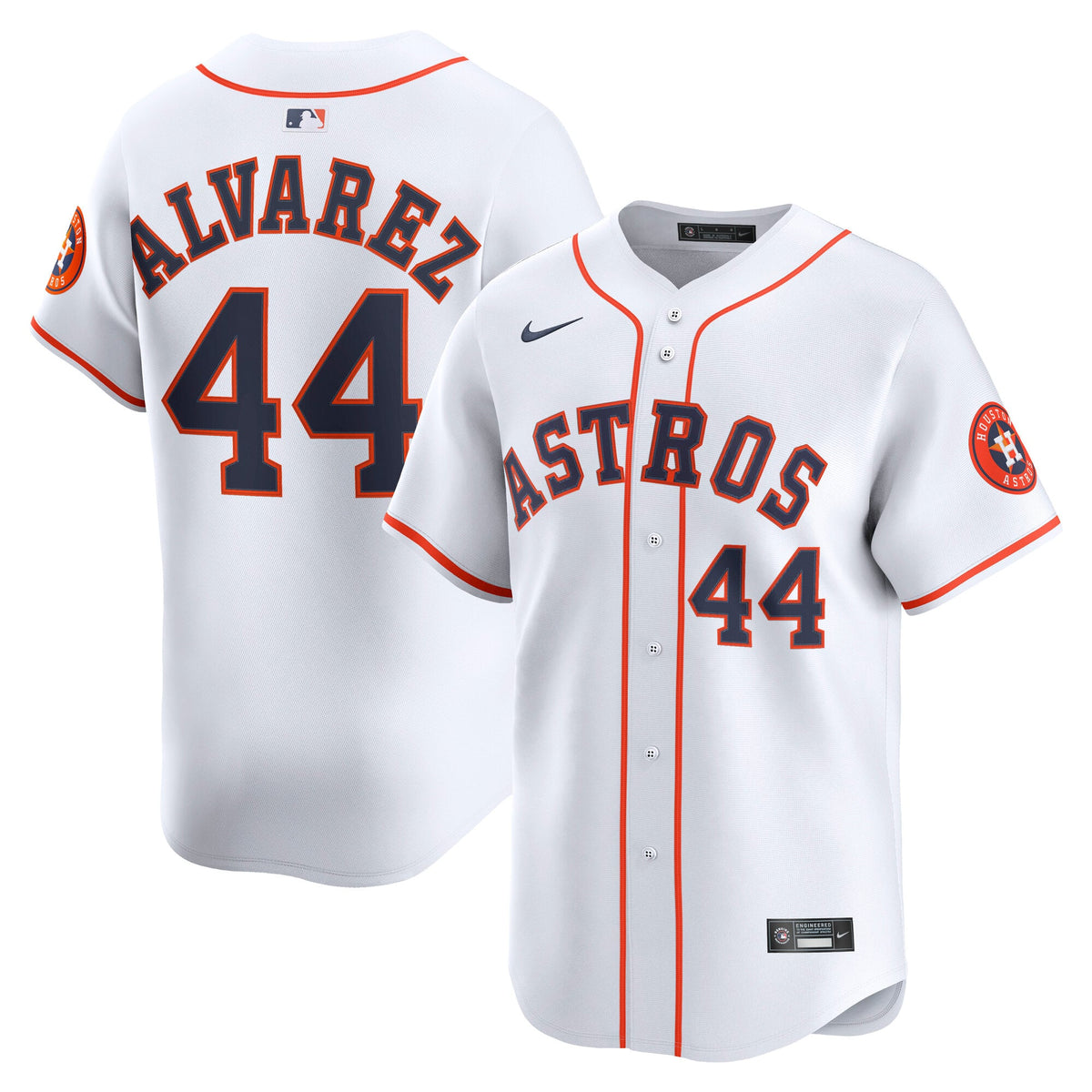 Men's Houston Astros Yordan Alvarez Nike White Home Limited Player Jersey - 2