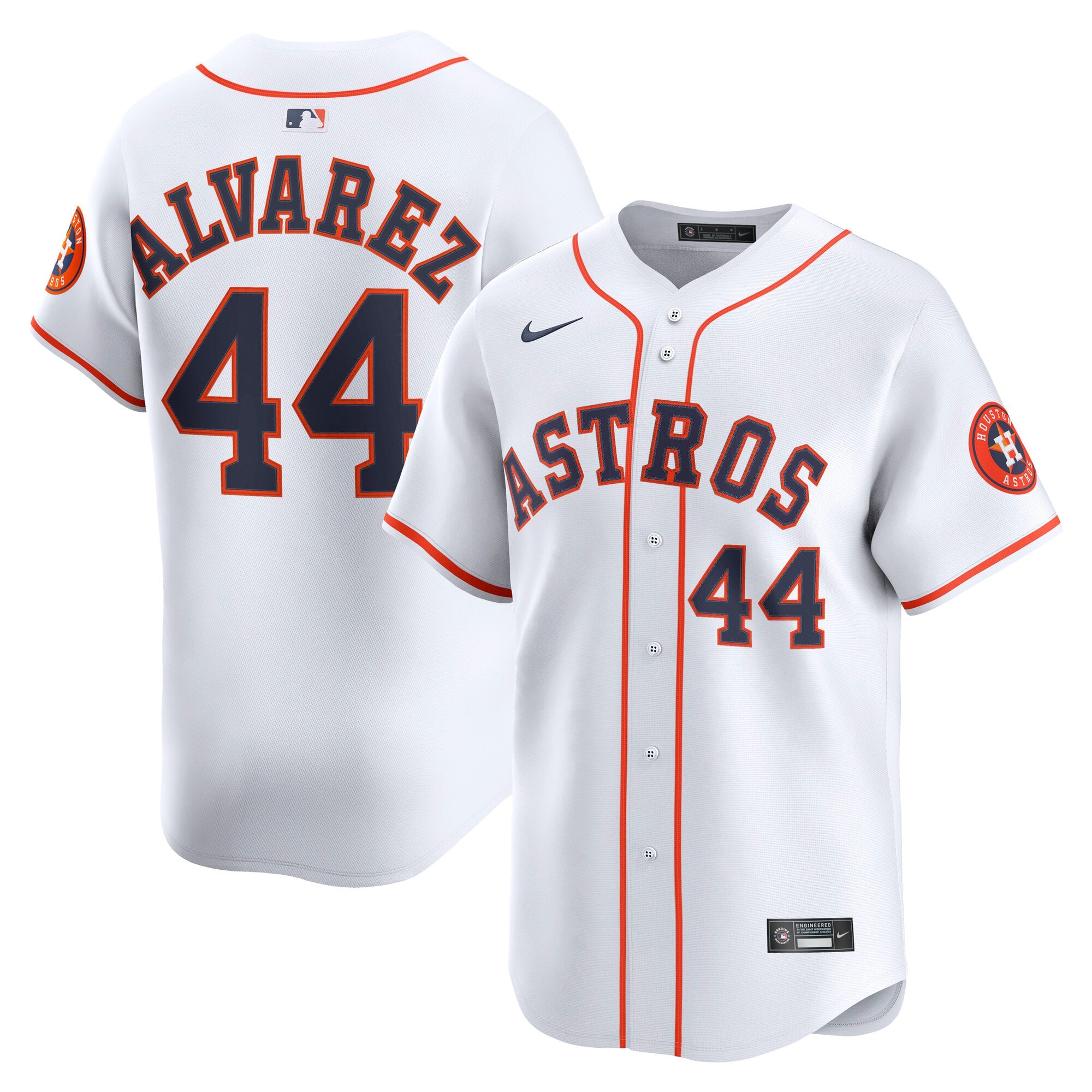 Men's Houston Astros Yordan Alvarez Nike White Home Limited Player Jersey