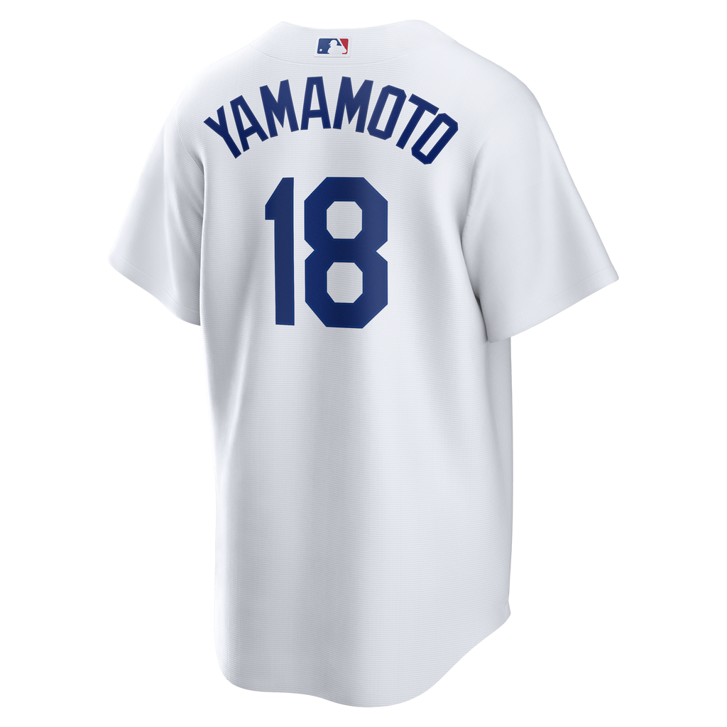 Men's Los Angeles Dodgers Yoshinobu Yamamoto Nike White Home Replica Jersey - 4