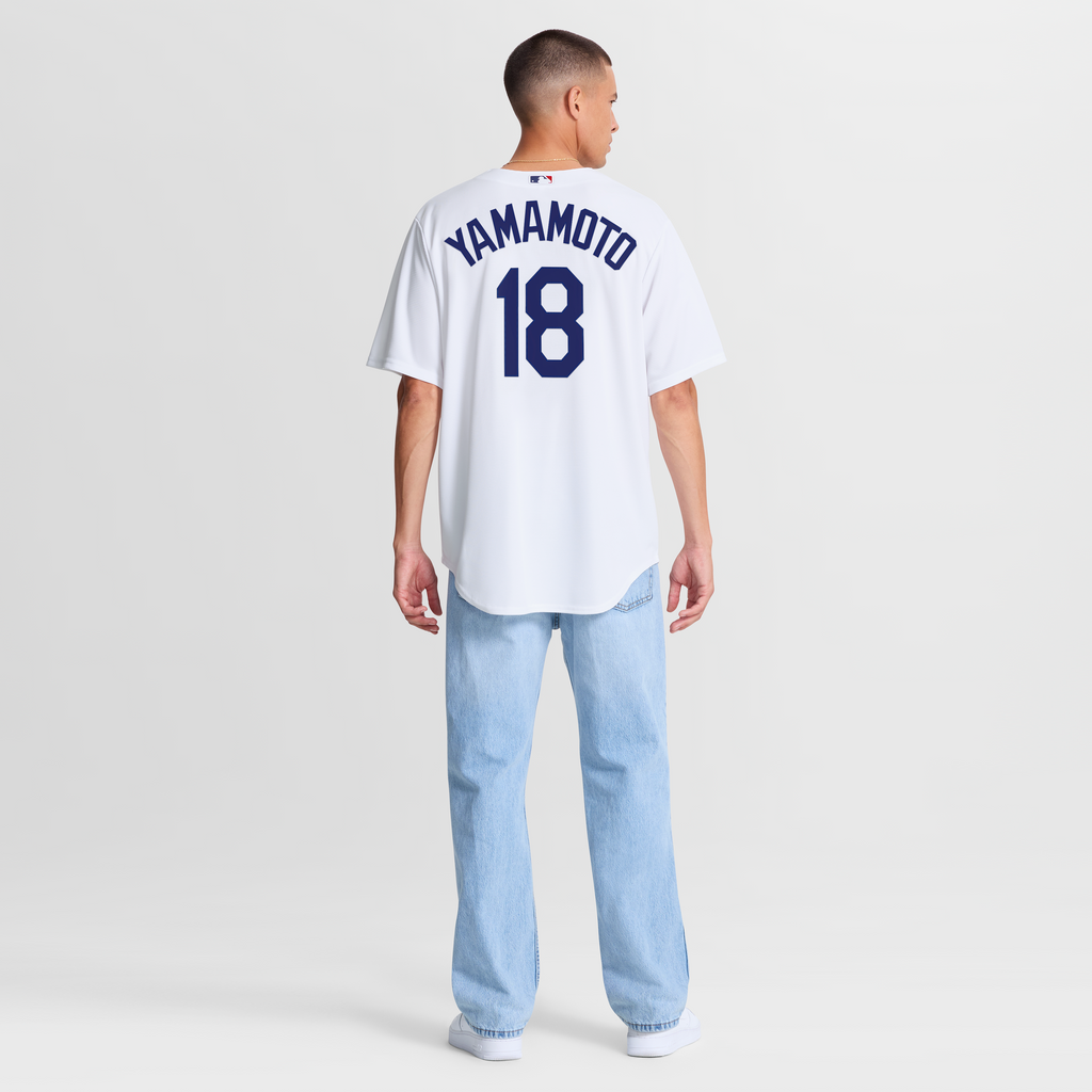 Men's Los Angeles Dodgers Yoshinobu Yamamoto Nike White Home Replica Jersey - 6