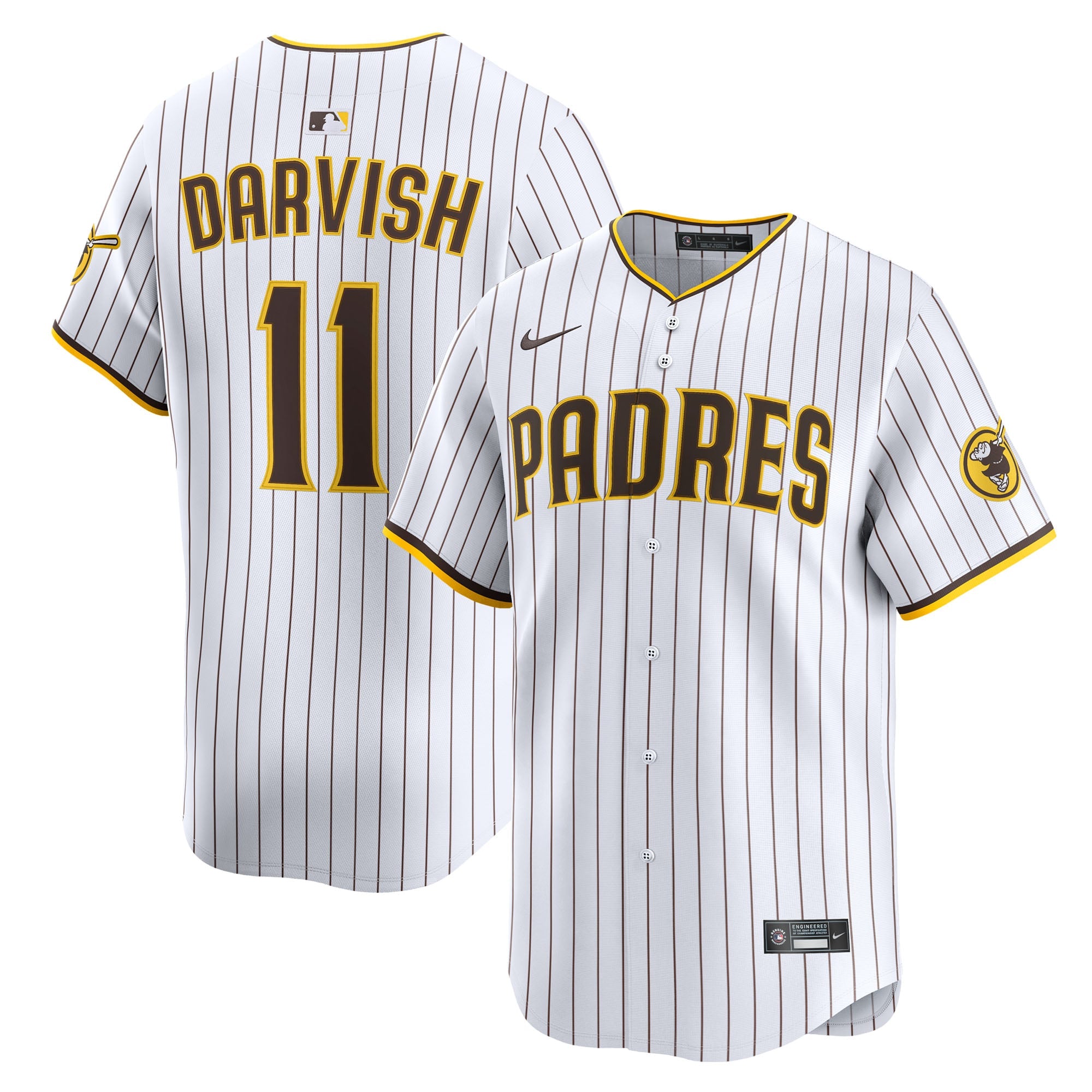 Men's San Diego Padres Yu Darvish Nike White Home Limited Player Jersey - 2