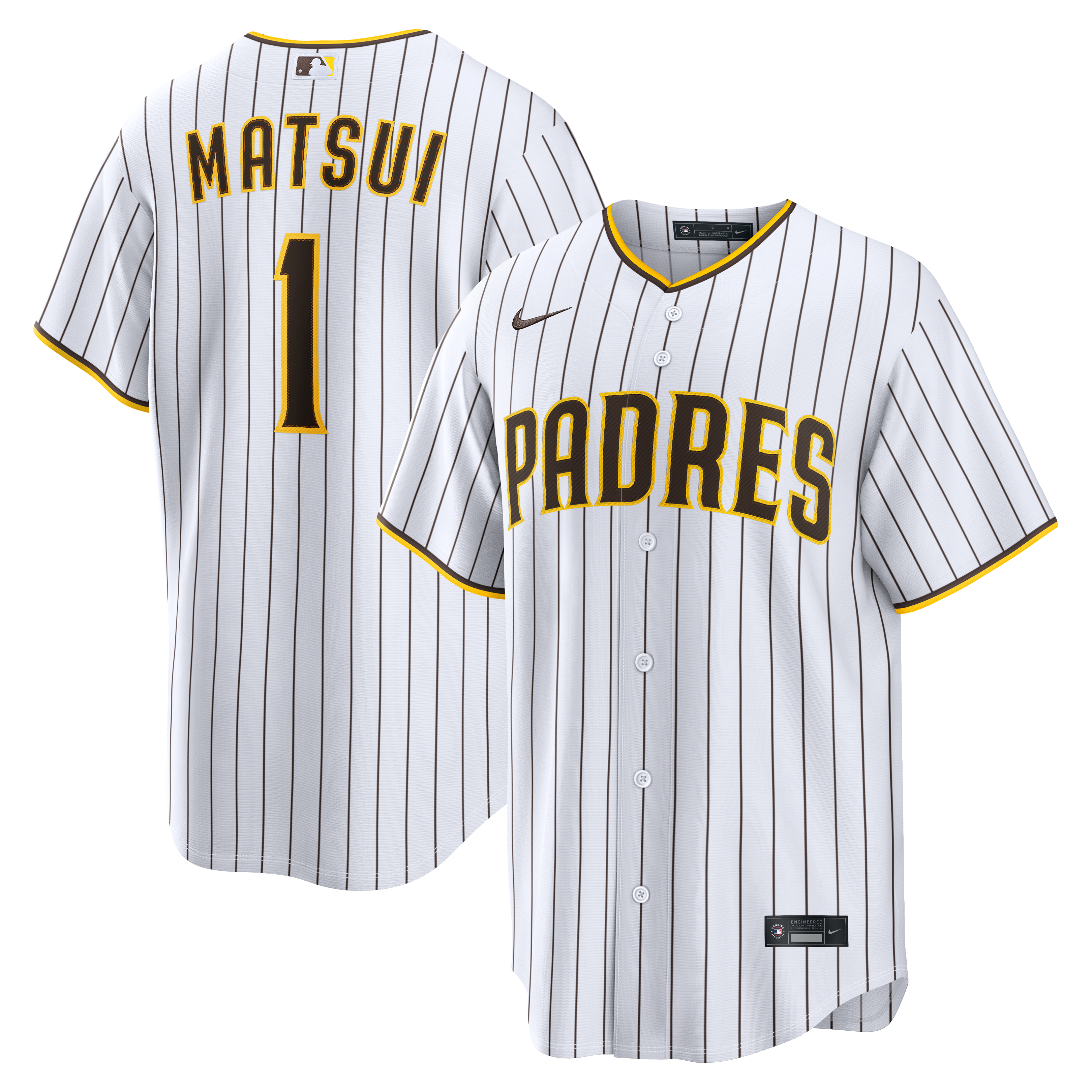 Men's San Diego Padres Yuki Matsui Nike White Home Replica Jersey - 2