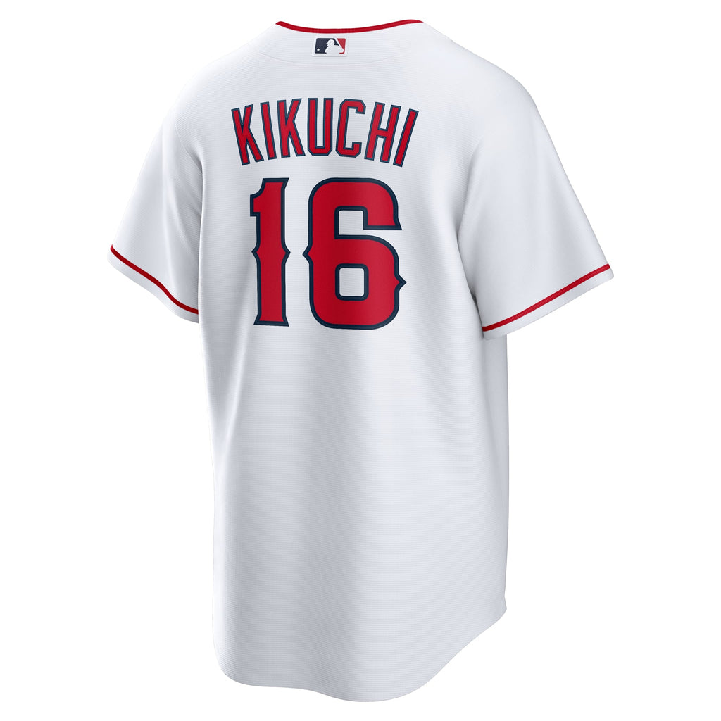 Men's Los Angeles Angels Yusei Kikuchi Nike White Home Replica Jersey - 4
