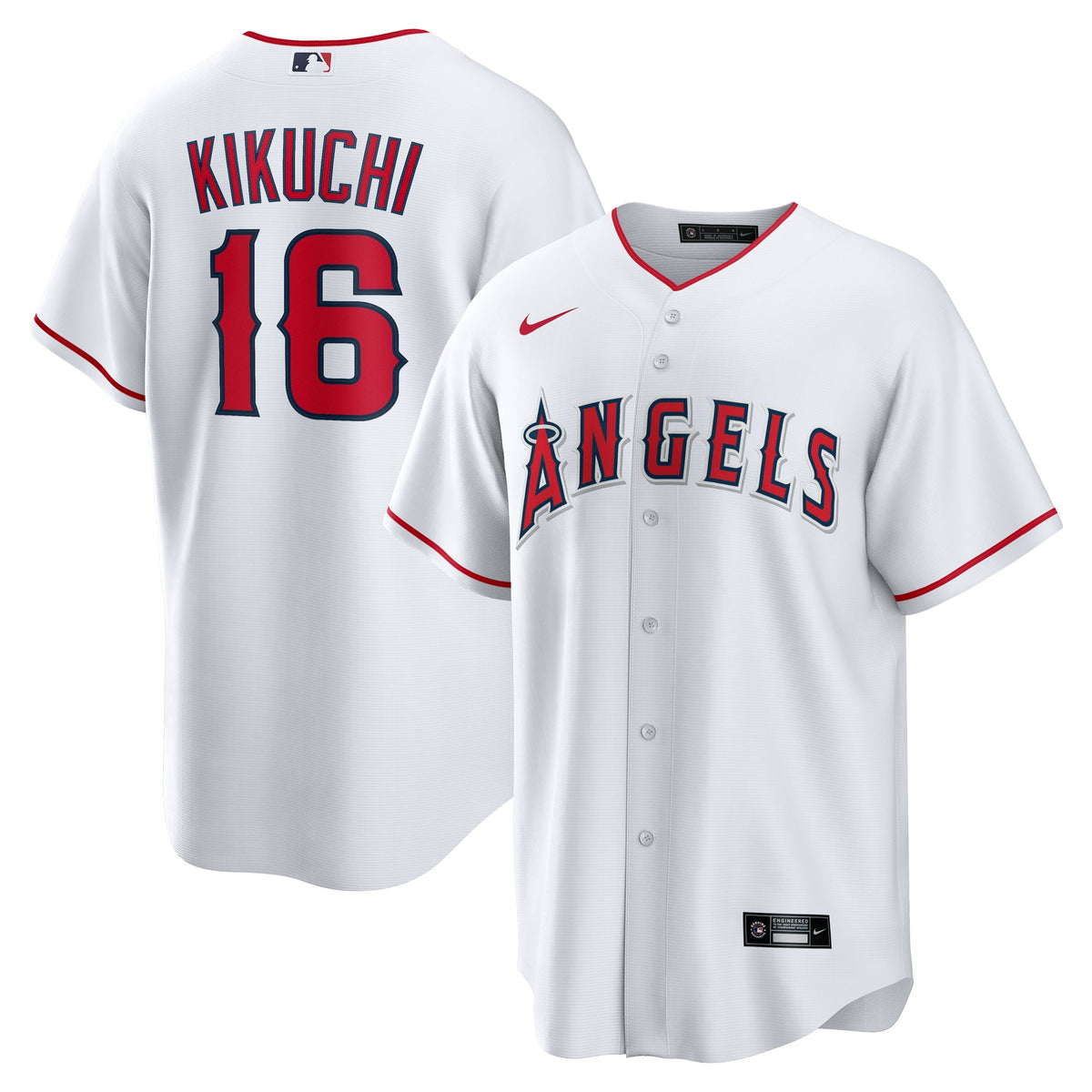 Men's Los Angeles Angels Yusei Kikuchi Nike White Home Replica Jersey