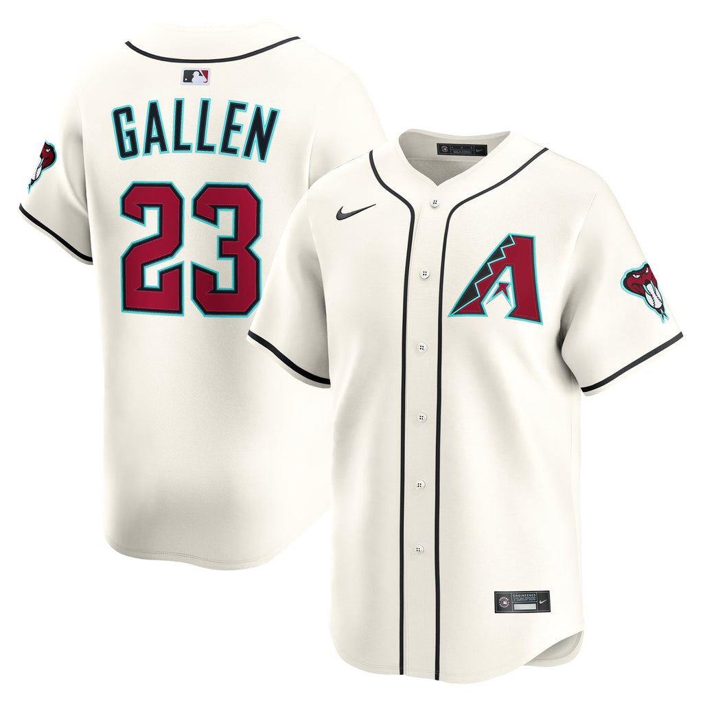 Men's Arizona Diamondbacks Zac Gallen Nike Cream Home Limited Player Jersey - 2