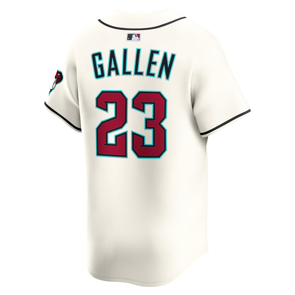 Men's Arizona Diamondbacks Zac Gallen Nike Cream Home Limited Player Jersey - 4