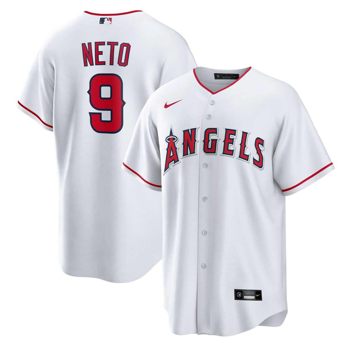 Men's Los Angeles Angels Zach Neto Nike White Home Replica Jersey - 2