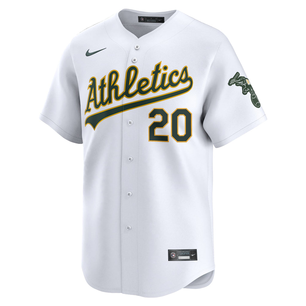 Men's Athletics Zack Gelof Nike White Home Limited Player Jersey - 3