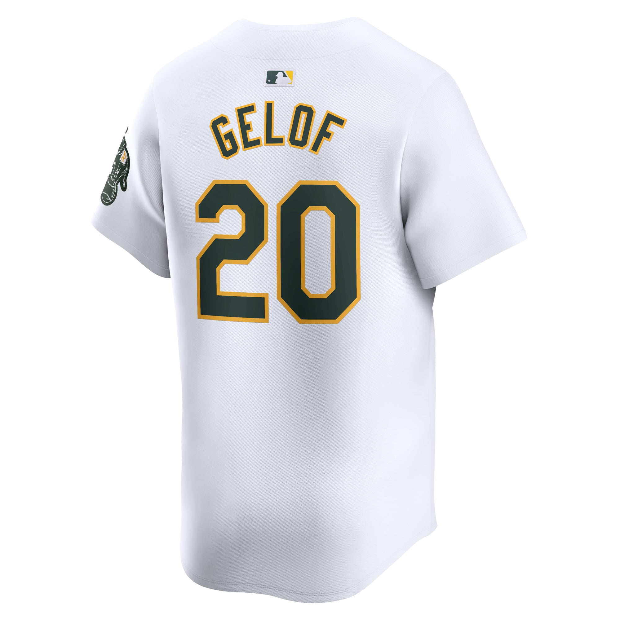 Men's Athletics Zack Gelof Nike White Home Limited Player Jersey - 4