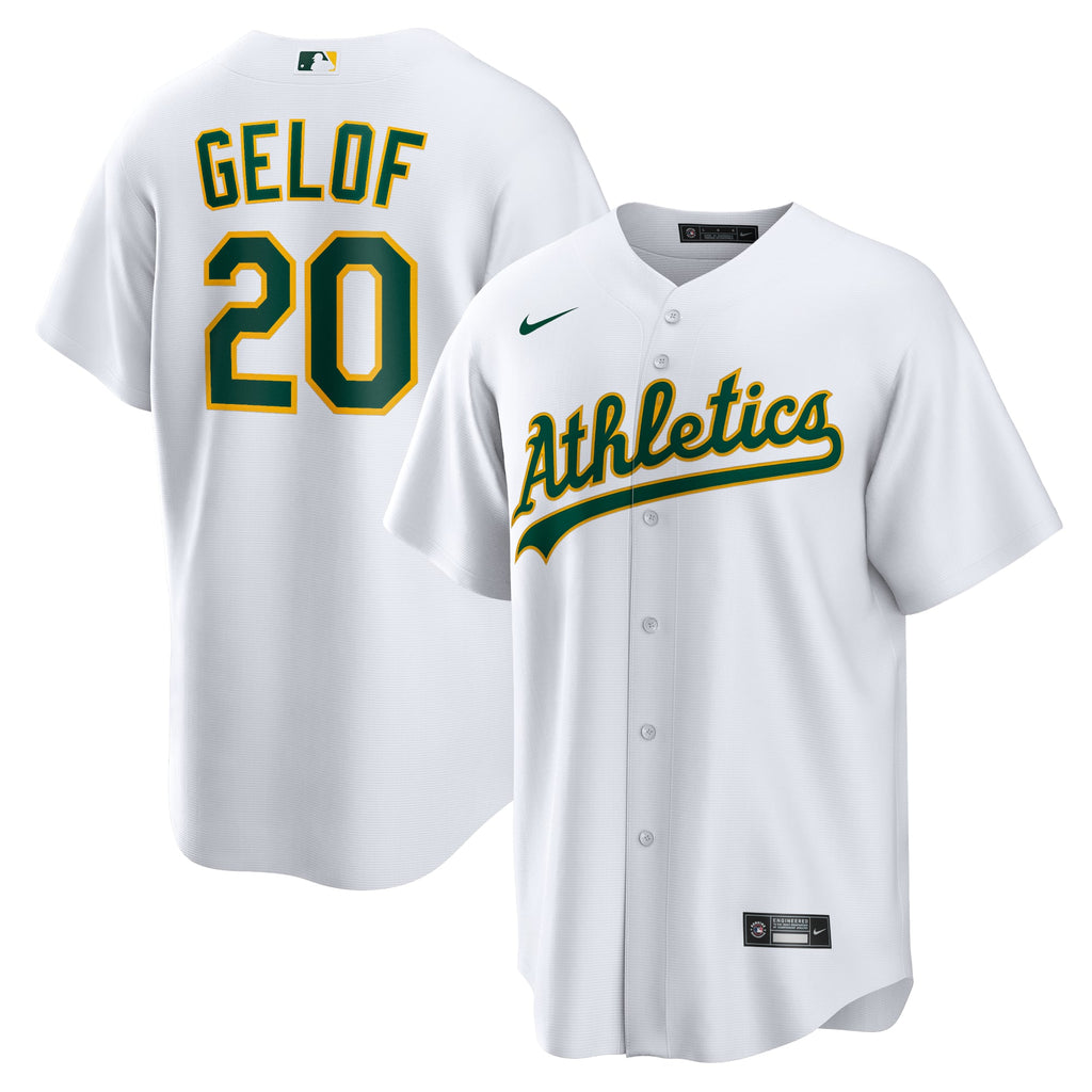 Men's Athletics Zack Gelof Nike White Home Replica Jersey - 2