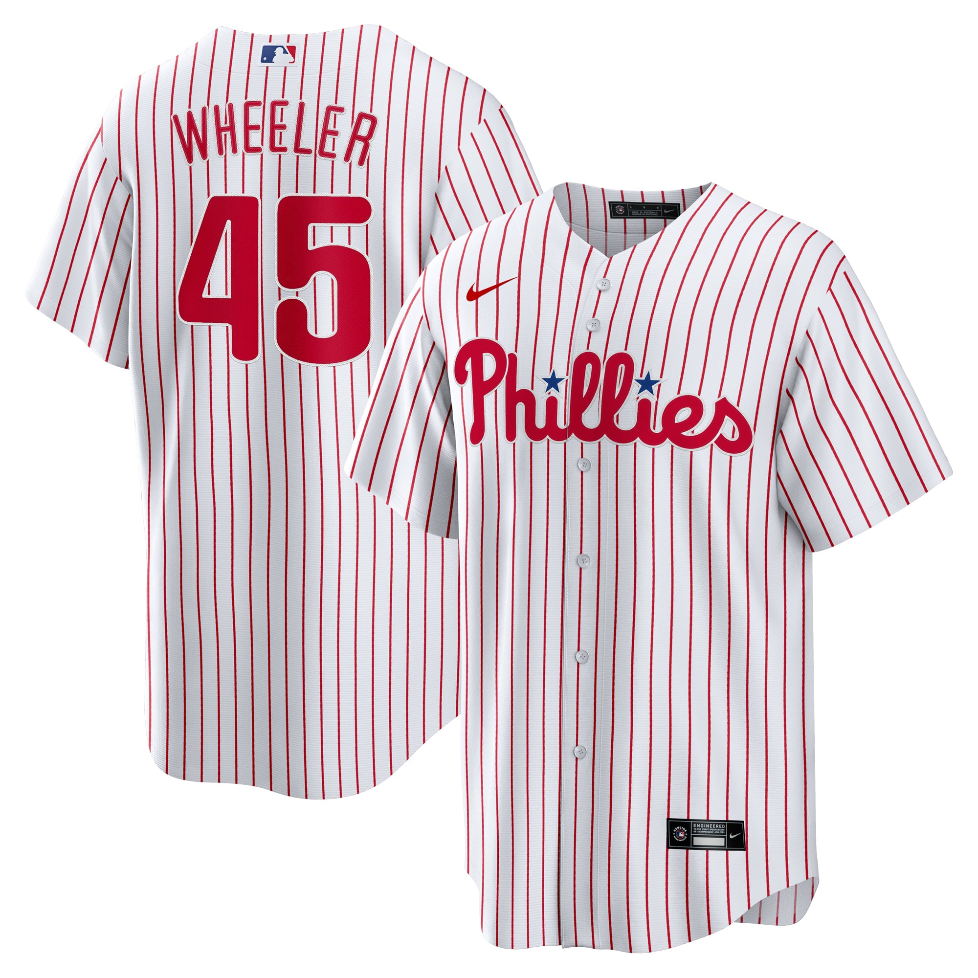 Men's Philadelphia Phillies Zack Wheeler Nike White Home Replica Jersey - 2