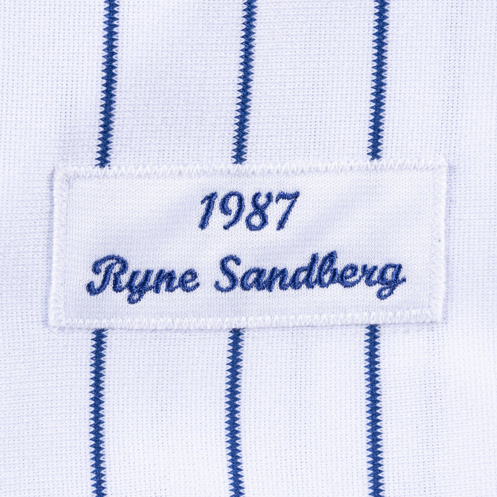 Men's Chicago Cubs Ryne Sandberg White Cooperstown Collection 1987 Authentic Player Jersey - 5