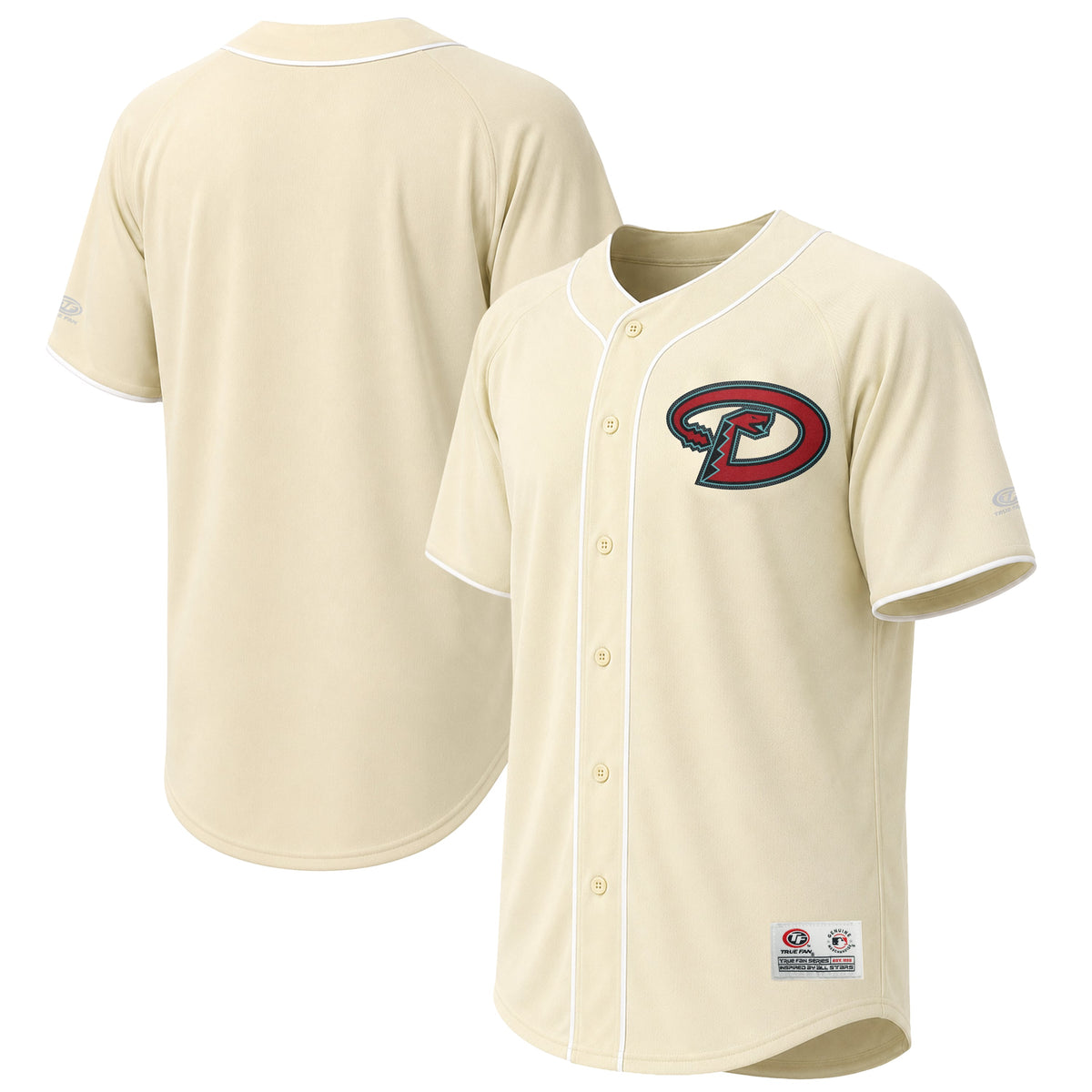 Men's Arizona Diamondbacks Stitches Cream Fashion Jersey - 2